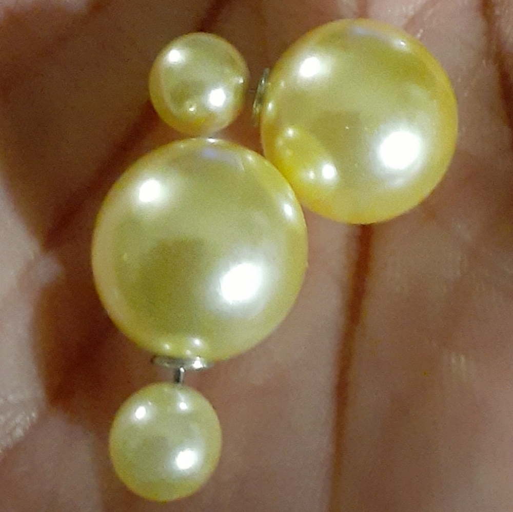 💛Yellow Double-Side Ball Earrings💛